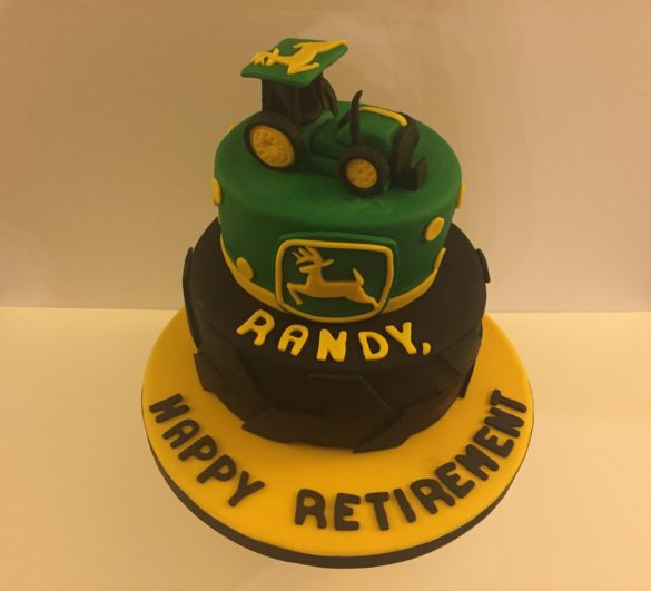 John Deere Tractor Cake, Tractor Cake, Retirement Cake Ideas, Office retirement Cake ideas
